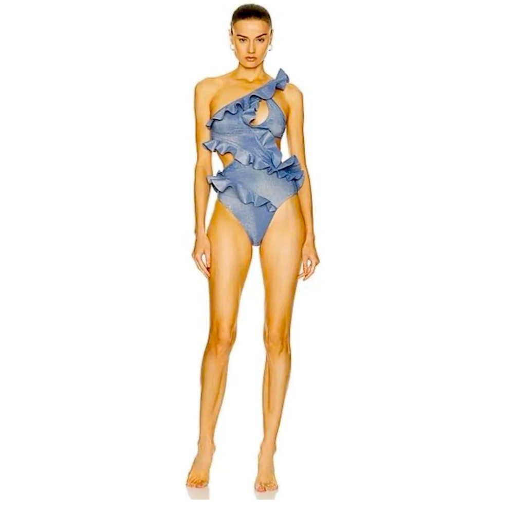 Zimmerman - August asymmetric one piece swimsuit.  Never worn!  US Size 4.
